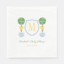 Smart Buxbom Monogram Baby eller Bröllopsskal