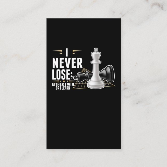 Smart Chess Player Intelligent Board-spel Visitkort (Framsida)