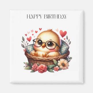 Smart Chick Födelsedag Magnet