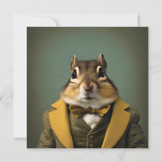 Smart Chipmunk Inbjudningar (Framsida)