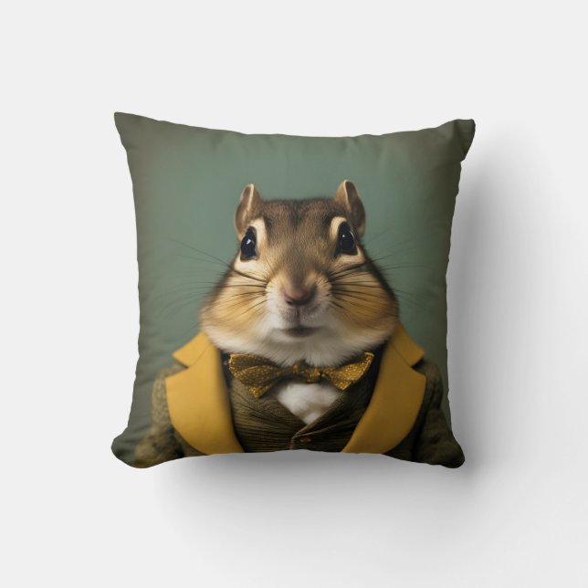 Smart Chipmunk Kudde (Framsida)