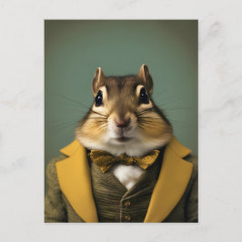 Smart Chipmunk Vykort