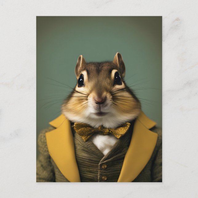 Smart Chipmunk Vykort (Framsida)