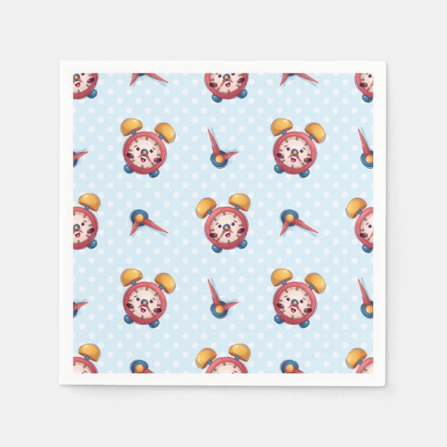 Smart Clock-samling - blå Pappersservett (Framsidan)