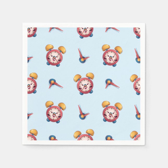 Smart Clock-samling - blå Pappersservett (Framsidan)