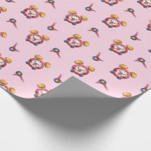 Smart Clock-samling - Rosa Wrapping Papper
