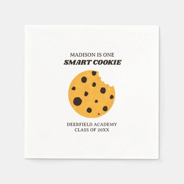 Smart Cookie-avgång med anpassat namn Pappersservett (Framsidan)