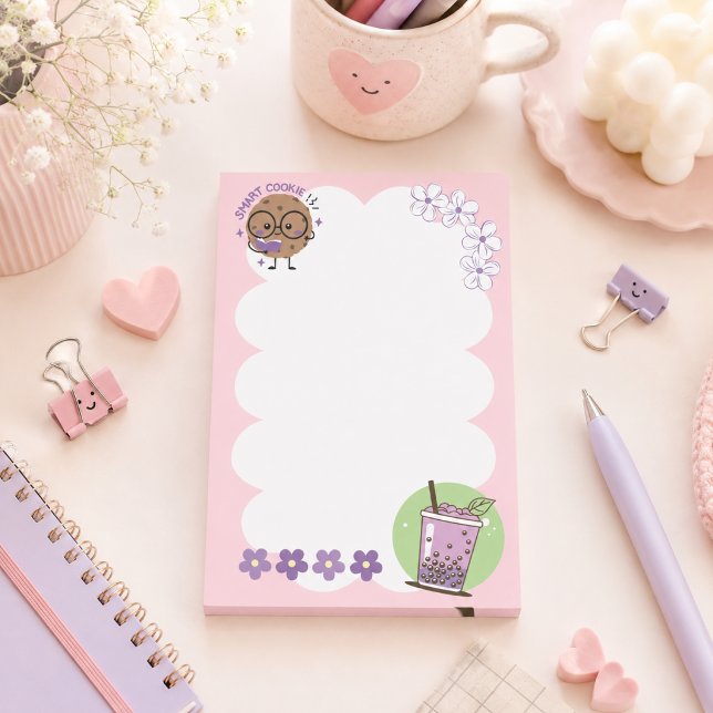 Smart Cookie & Boba Tea kawaii  Post-it Block (Skapare uppladdad)