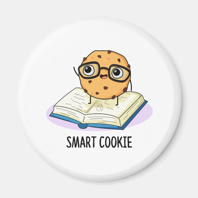 Smart Cookie Funny Chocolate Chip Cookie Pun Magnet (Framsidan)