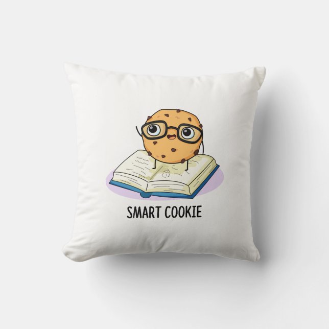 Smart Cookie Funny Snack Pun Kudde (Framsida)