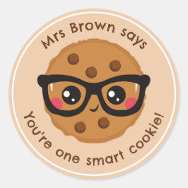 Smart Cookie Teacher Personlig Reward Stickers Runt Klistermärke