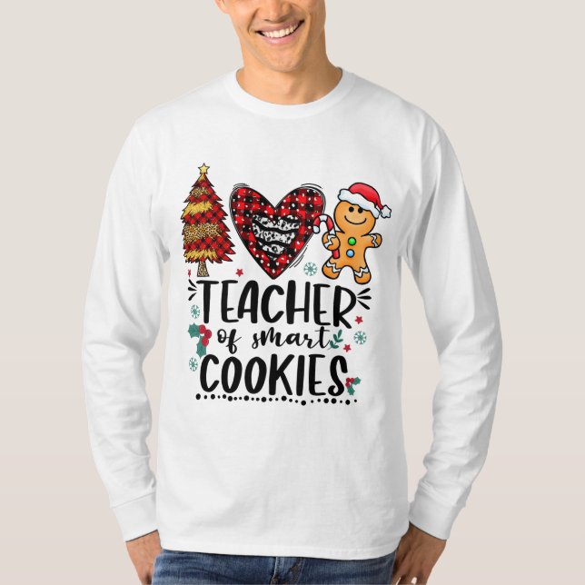 Smart Cookies Lärare vid julklapp P T Shirt (Framsida)