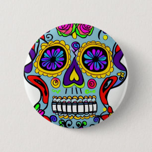 smart day of the dead firande skalle knapp