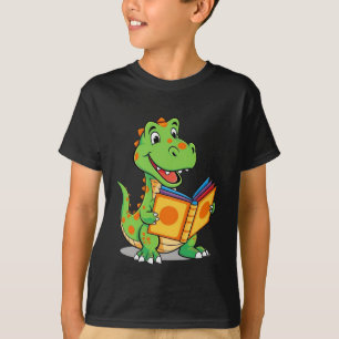 Smart Dinosaur som läser Bok Kids T-Shirt" T Shirt