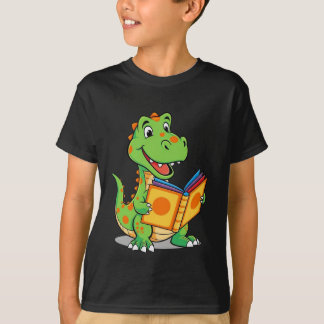 Smart Dinosaur som läser Bok Kids T-Shirt" T Shirt