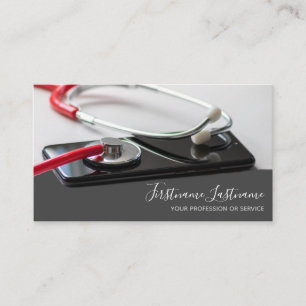 Smart doktor med digitalt SmartPhone Stethoscope Visitkort