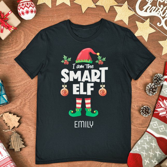 Smart Elf-familjens matchande jul namn T Shirt (Skapare uppladdad)