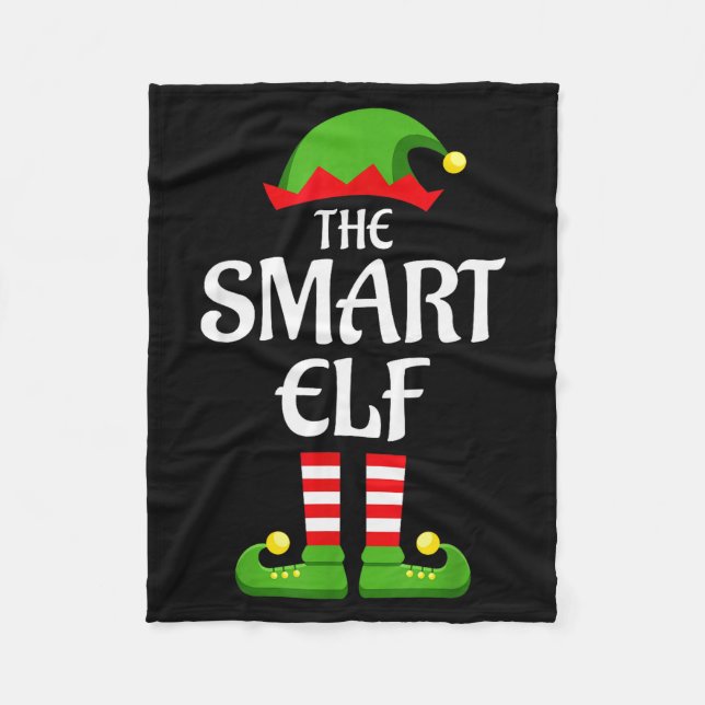 Smart Elf Family Matching Group Christmas  Fleecefilt (Framsidan)