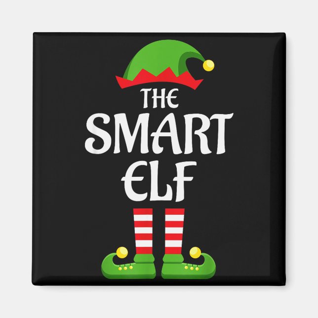 Smart Elf Family Matching Group Christmas  Magnet (Framsidan)