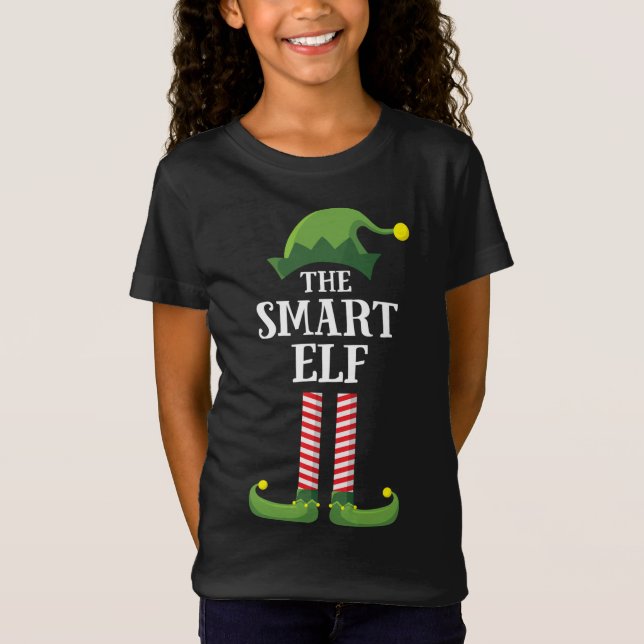 Smart Elf Matching Family Group jul Party T Shirt (Framsida)