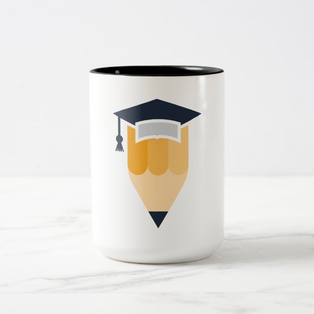 Smart examenshatt och penna Två-Tonad mugg (Center)