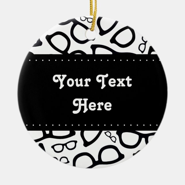 Smart exponeringsglasmönster julgransprydnad keramik (Framsidan)