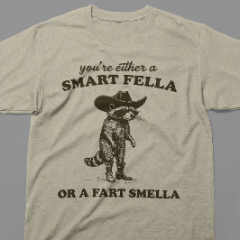 Smart Fella Fart Smella Tvättbjörn T Shirt