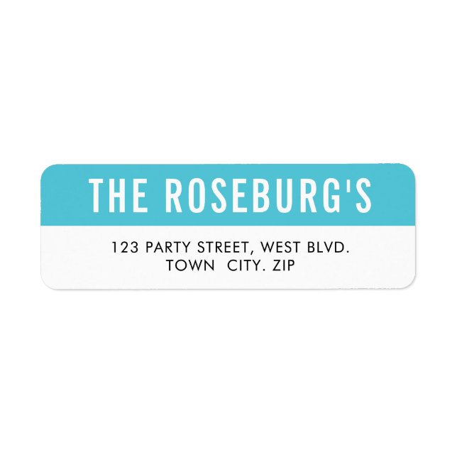 SMART fet minsta svarta sorttyp Returadress Etikett (Framsidan)