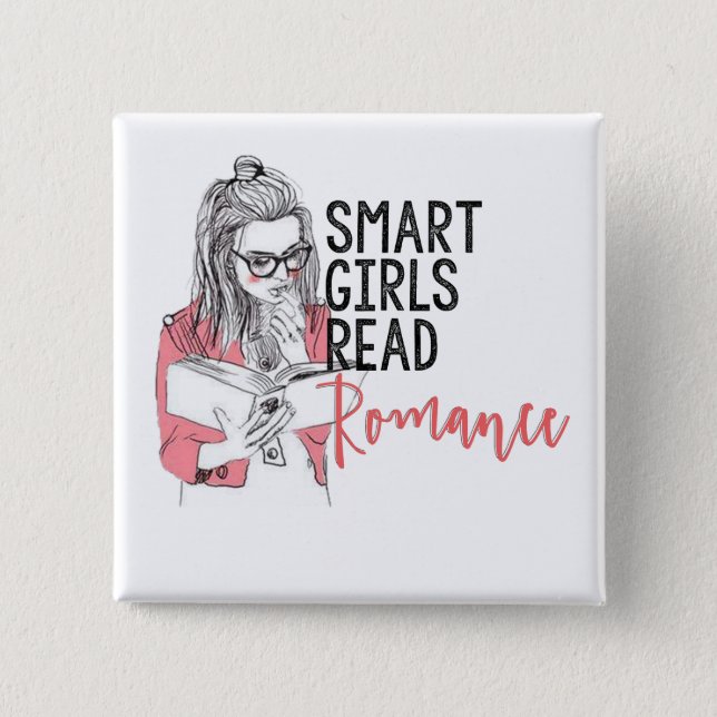Smart flickor läste romantik kvadrerar knäppas knapp (Framsida)