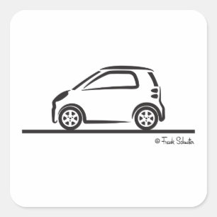 Smart Fortwo-sida Fyrkantigt Klistermärke