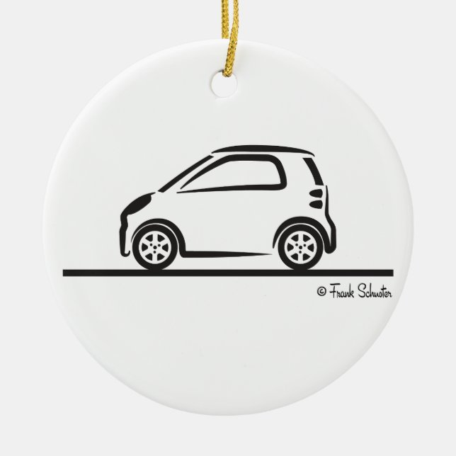 Smart Fortwo-sida Julgransprydnad Keramik (Framsidan)