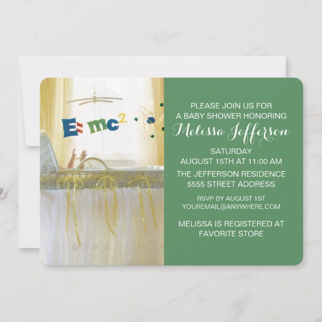 Smart från Start Nyfödd bebis Inbjudningar (Framsida)