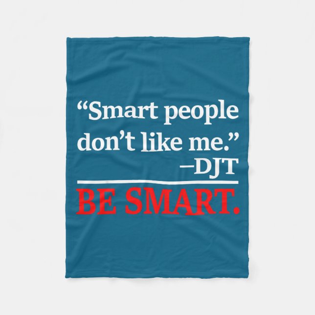 Smart Gillar Inte Design Fleecefilt (Framsidan)