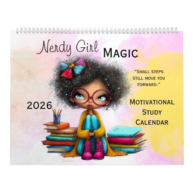 Smart Girl Motivational Study Wall Calendar 2026 Kalender (Omslag)