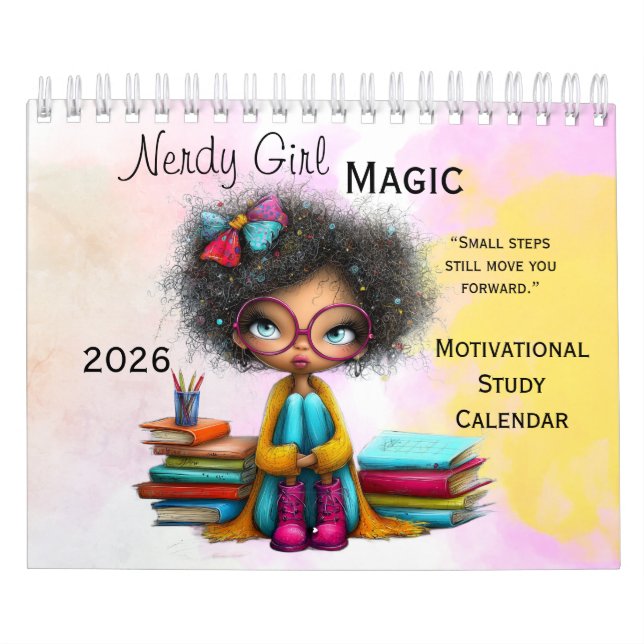 Smart Girl Motivational Study Wall Calendar 2026 Kalender (Omslag)