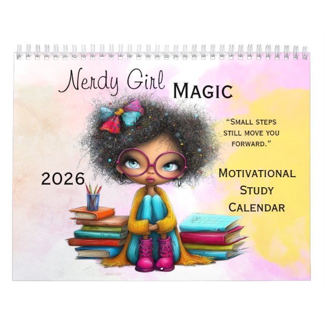 Smart Girl Motivational Study Wall Calendar 2026 Kalender (Omslag)