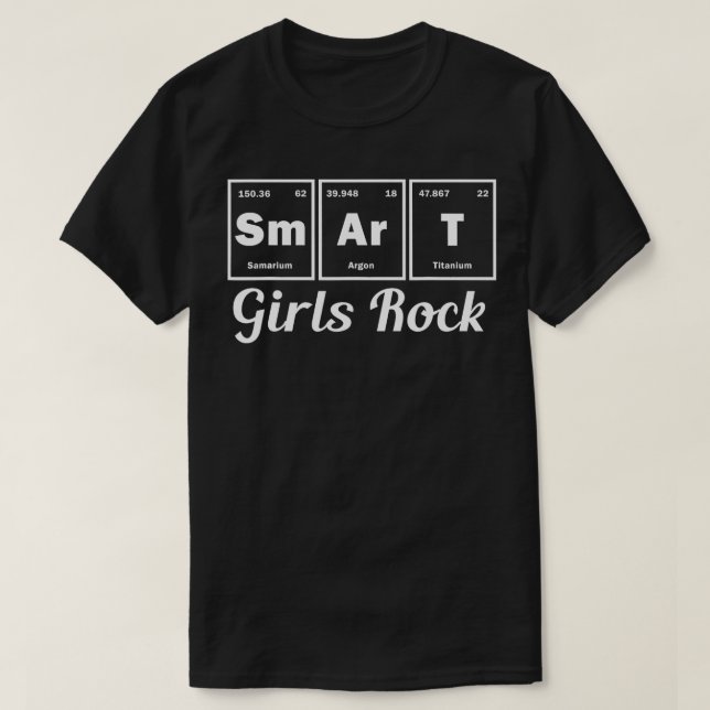 Smart Girls Sten Science Chemistry Periodic able W T Shirt (Design framsida)