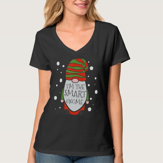 Smart Gnome Matching Family Group Funny Christma T Shirt (Framsida)