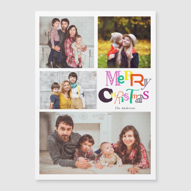 smart god jul typografi 4 fotokollage (Framsida)