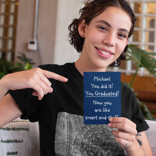 Smart Grad Funny Humor Studenten Grattisar Kort