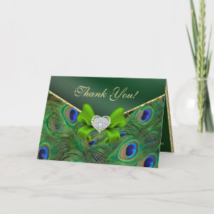 Smart Grönt Peacock - tackkort