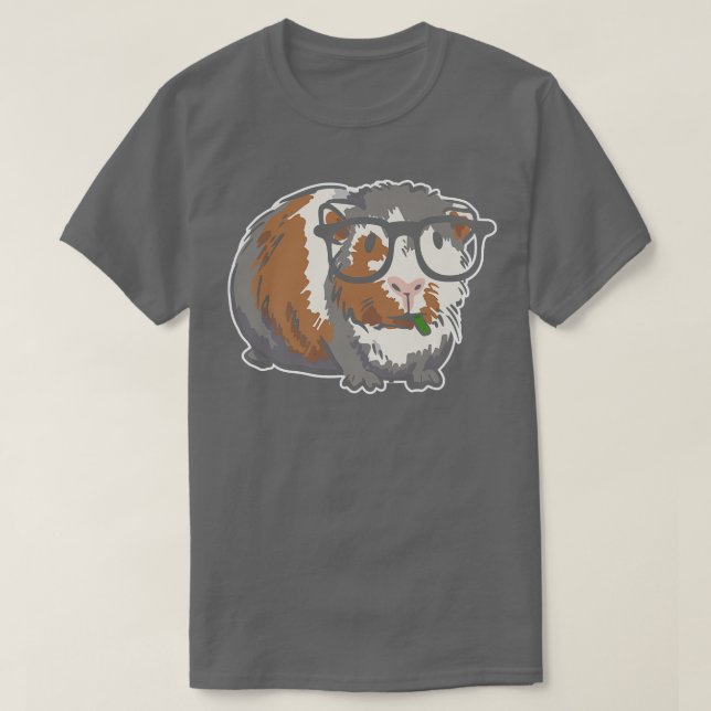 Smart Guinea Gris med glasögon i norra Guinea Gris T Shirt (Design framsida)
