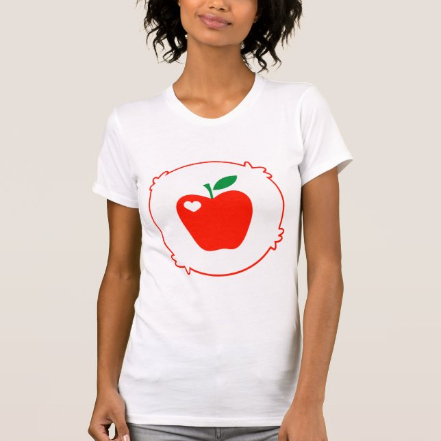 Smart Heart Bear Teacher Bear T Shirt (Framsida)