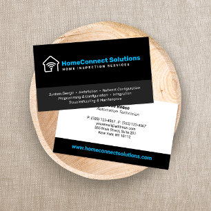 Smart Home Technician Black-Affärskort Visitkort