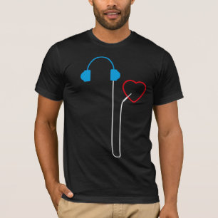 Smart hörlurarsvart t shirt