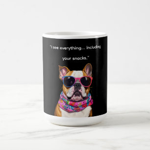 Smart Hund med Glasögon – Roligt Nerd Valp Citat Kaffemugg