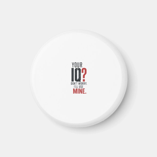 Smart IQ Sarksastisk Typografi Magnet (Framsidan)