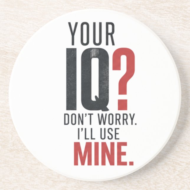 Smart IQ Sarksastisk Typografi Underlägg (Framsidan)