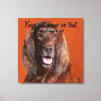 Smart Irish Setter Dog Canvastryck