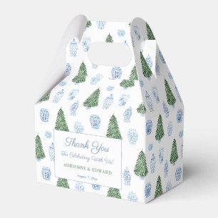 Smart Julgran Blue White Ornaments Bröllop Presentaskar